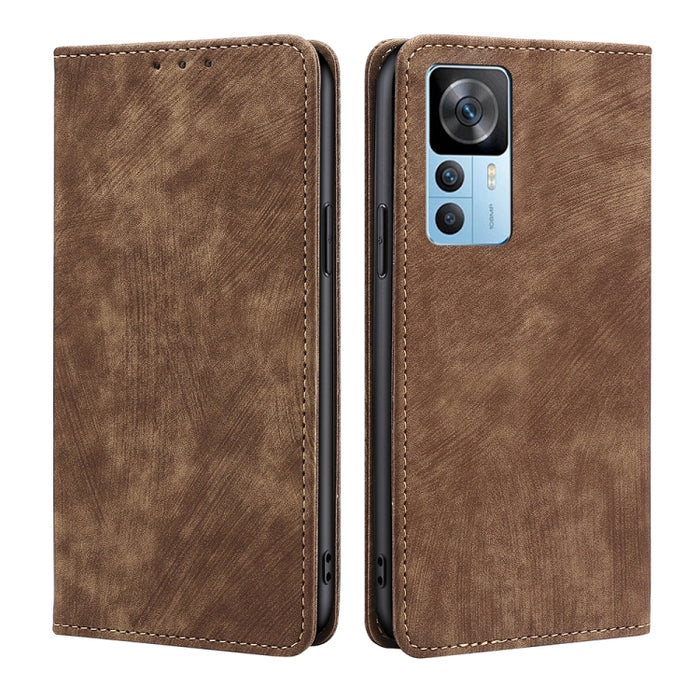 Estuche para teléfono de cuero magnético con cepillo antirrobo RFID, For OnePlus Ace Pro 5G, For TCL 305i, For Xiaomi Redmi K50 Ultra/Xiaomi 12T/Xiaomi 12T Pro, For Asus Zenfone 9, For Huawei nova Y90 4G