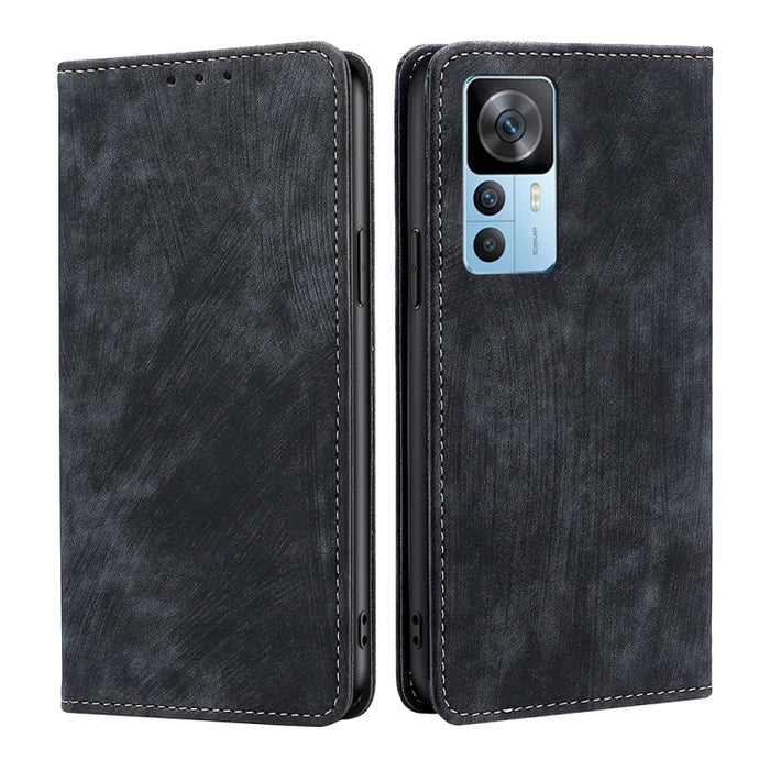Estuche para teléfono de cuero magnético con cepillo antirrobo RFID, For OnePlus Ace Pro 5G, For TCL 305i, For Xiaomi Redmi K50 Ultra/Xiaomi 12T/Xiaomi 12T Pro, For Asus Zenfone 9, For Huawei nova Y90 4G