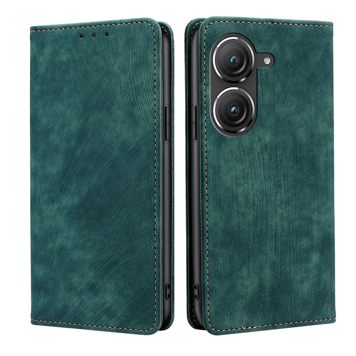 Estuche para teléfono de cuero magnético con cepillo antirrobo RFID, For OnePlus Ace Pro 5G, For TCL 305i, For Xiaomi Redmi K50 Ultra/Xiaomi 12T/Xiaomi 12T Pro, For Asus Zenfone 9, For Huawei nova Y90 4G