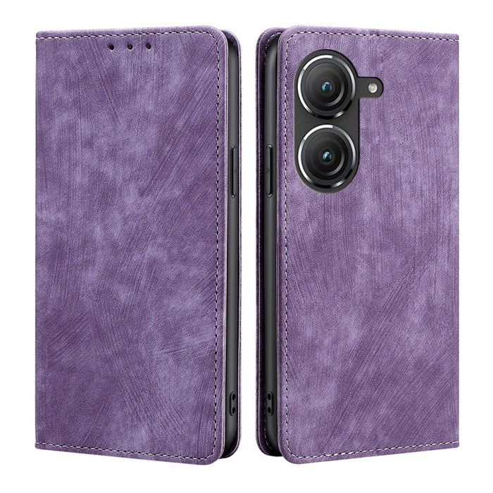 Estuche para teléfono de cuero magnético con cepillo antirrobo RFID, For OnePlus Ace Pro 5G, For TCL 305i, For Xiaomi Redmi K50 Ultra/Xiaomi 12T/Xiaomi 12T Pro, For Asus Zenfone 9, For Huawei nova Y90 4G