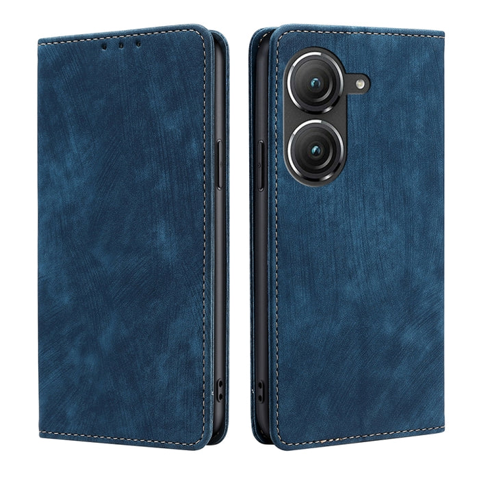 Estuche para teléfono de cuero magnético con cepillo antirrobo RFID, For OnePlus Ace Pro 5G, For TCL 305i, For Xiaomi Redmi K50 Ultra/Xiaomi 12T/Xiaomi 12T Pro, For Asus Zenfone 9, For Huawei nova Y90 4G