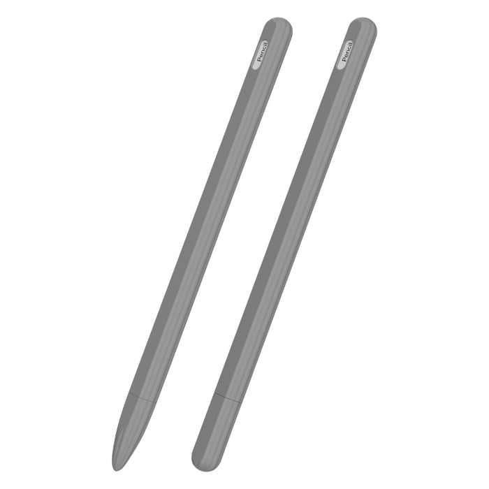 Estuche de lápiz óptico de silicona líquida rayada 3 en 1 con dos tapas en las puntas