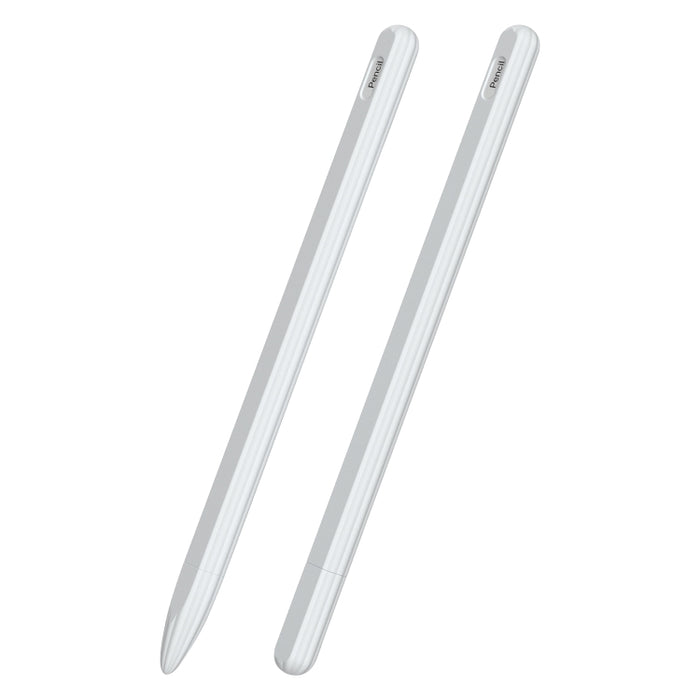 Estuche de lápiz óptico de silicona líquida rayada 3 en 1 con dos tapas en las puntas