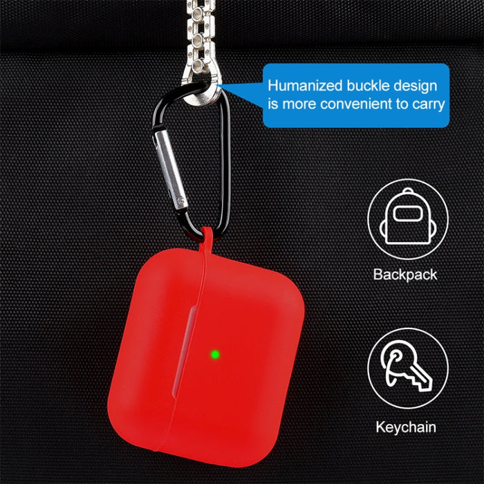 Funda protectora de silicona 5 en 1 para auriculares + bolsa para auriculares + hebilla para auriculares + gancho + juego de cuerda antipérdida