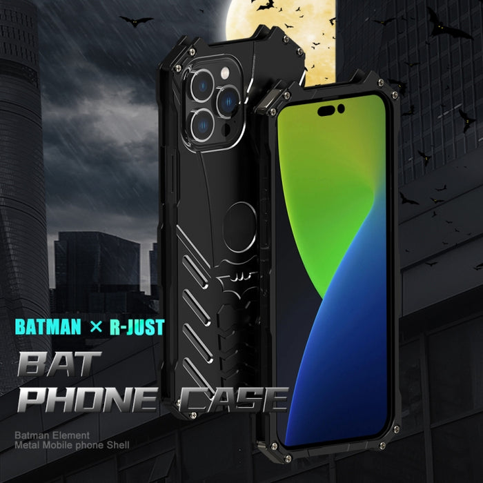 R-JUST Batman Funda protectora de metal para teléfono móvil