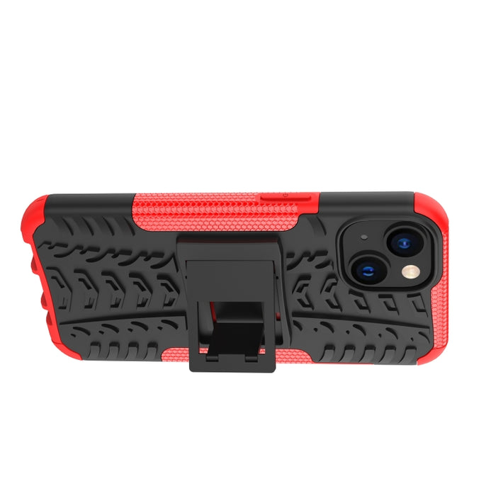 Funda para teléfono con textura de neumático TPU + PC con soporte