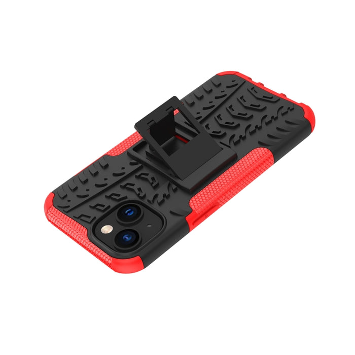 Funda para teléfono con textura de neumático TPU + PC con soporte