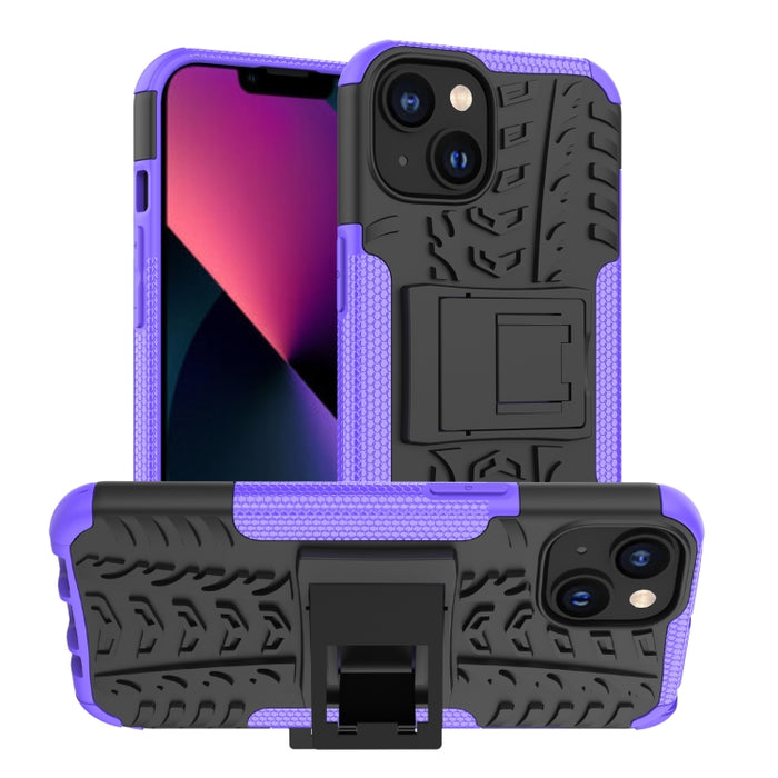 Funda para teléfono con textura de neumático TPU + PC con soporte