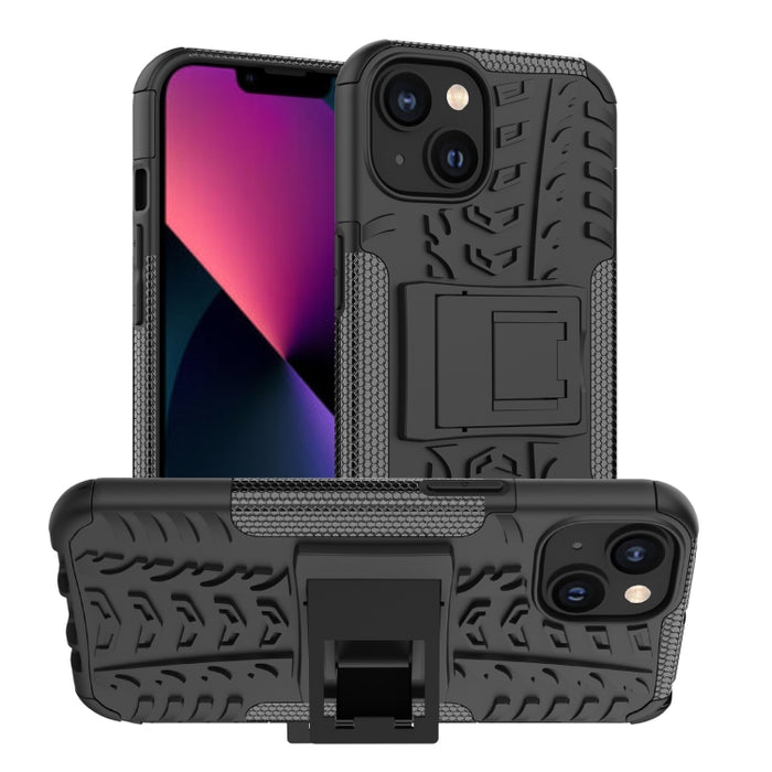 Funda para teléfono con textura de neumático TPU + PC con soporte