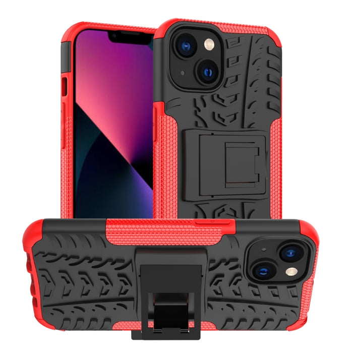 Funda para teléfono con textura de neumático TPU + PC con soporte