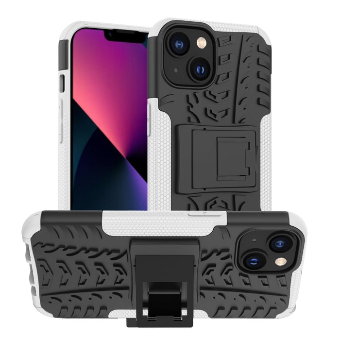 Funda para teléfono con textura de neumático TPU + PC con soporte