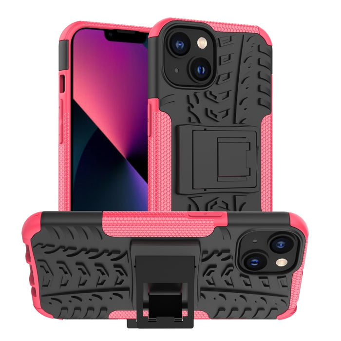 Funda para teléfono con textura de neumático TPU + PC con soporte
