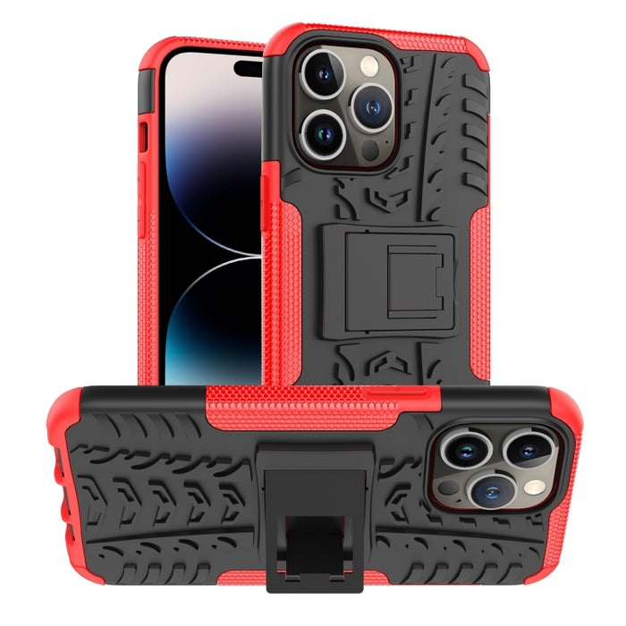 Funda para teléfono con textura de neumático TPU + PC con soporte