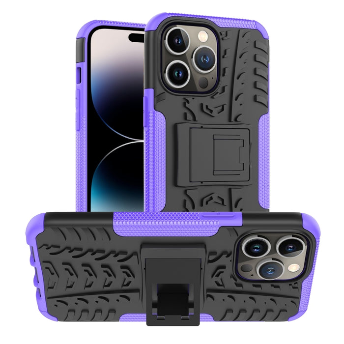 Funda para teléfono con textura de neumático TPU + PC con soporte