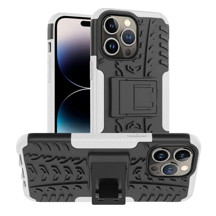 Funda para teléfono con textura de neumático TPU + PC con soporte