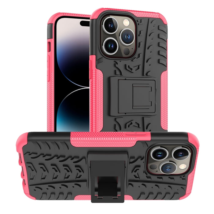 Funda para teléfono con textura de neumático TPU + PC con soporte