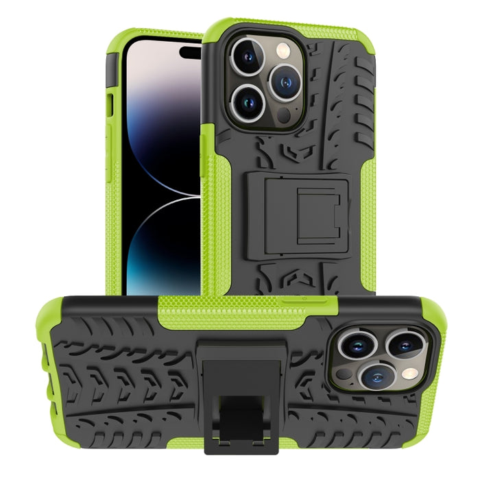 Funda para teléfono con textura de neumático TPU + PC con soporte