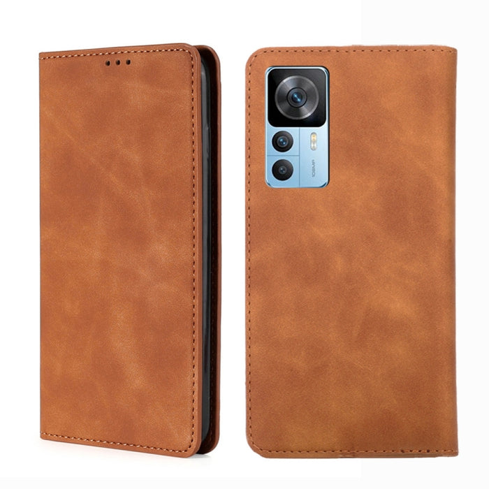 Estuche para teléfono de cuero con tapa horizontal magnética con sensación de piel, For OnePlus Ace Pro 5G, For TCL 305i, For Xiaomi Redmi K50 Ultra/Xiaomi 12T/Xiaomi 12T Pro, For Asus Zenfone 9, For Huawei nova Y90 4G
