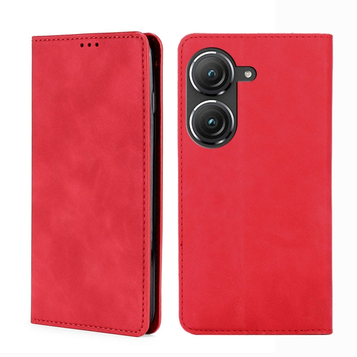 Estuche para teléfono de cuero con tapa horizontal magnética con sensación de piel, For OnePlus Ace Pro 5G, For TCL 305i, For Xiaomi Redmi K50 Ultra/Xiaomi 12T/Xiaomi 12T Pro, For Asus Zenfone 9, For Huawei nova Y90 4G