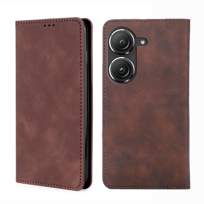 Estuche para teléfono de cuero con tapa horizontal magnética con sensación de piel, For OnePlus Ace Pro 5G, For TCL 305i, For Xiaomi Redmi K50 Ultra/Xiaomi 12T/Xiaomi 12T Pro, For Asus Zenfone 9, For Huawei nova Y90 4G
