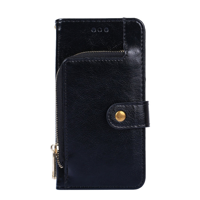 Funda de cuero con cremallera para teléfono, For OnePlus Ace Pro 5G, For TCL 305i, For Xiaomi Redmi K50 Ultra/Xiaomi 12T/Xiaomi 12T Pro, For Asus Zenfone 9, For Huawei nova Y90 4G