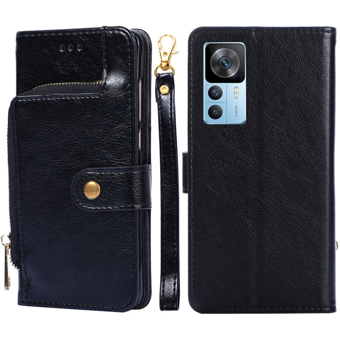Funda de cuero con cremallera para teléfono, For OnePlus Ace Pro 5G, For TCL 305i, For Xiaomi Redmi K50 Ultra/Xiaomi 12T/Xiaomi 12T Pro, For Asus Zenfone 9, For Huawei nova Y90 4G