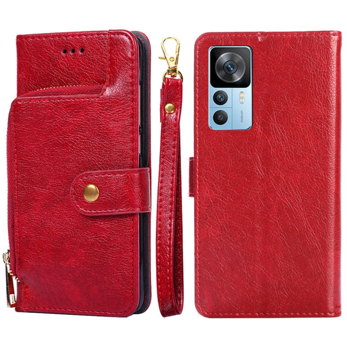 Funda de cuero con cremallera para teléfono, For OnePlus Ace Pro 5G, For TCL 305i, For Xiaomi Redmi K50 Ultra/Xiaomi 12T/Xiaomi 12T Pro, For Asus Zenfone 9, For Huawei nova Y90 4G
