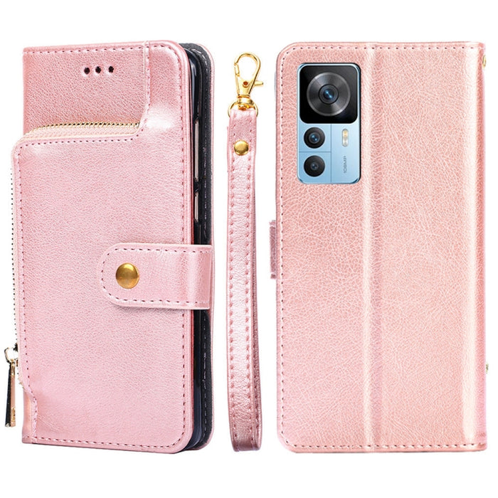 Funda de cuero con cremallera para teléfono, For OnePlus Ace Pro 5G, For TCL 305i, For Xiaomi Redmi K50 Ultra/Xiaomi 12T/Xiaomi 12T Pro, For Asus Zenfone 9, For Huawei nova Y90 4G