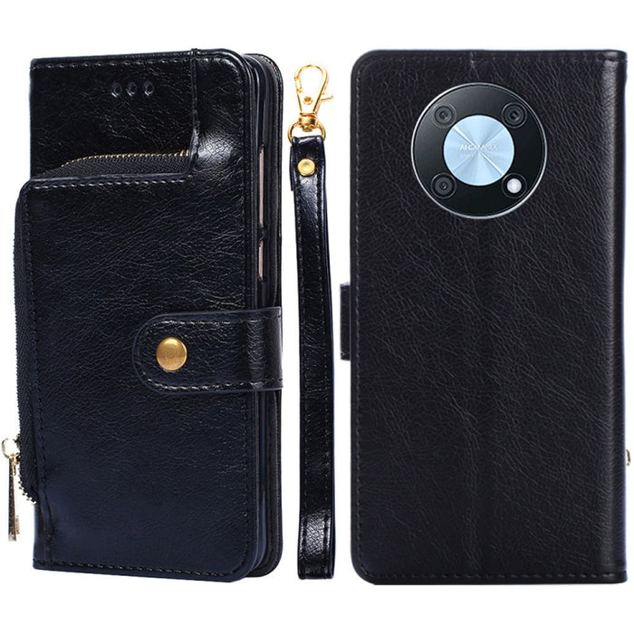 Funda de cuero con cremallera para teléfono, For OnePlus Ace Pro 5G, For TCL 305i, For Xiaomi Redmi K50 Ultra/Xiaomi 12T/Xiaomi 12T Pro, For Asus Zenfone 9, For Huawei nova Y90 4G