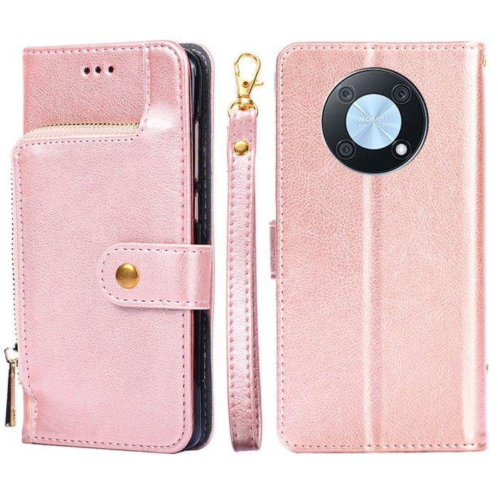 Funda de cuero con cremallera para teléfono, For OnePlus Ace Pro 5G, For TCL 305i, For Xiaomi Redmi K50 Ultra/Xiaomi 12T/Xiaomi 12T Pro, For Asus Zenfone 9, For Huawei nova Y90 4G