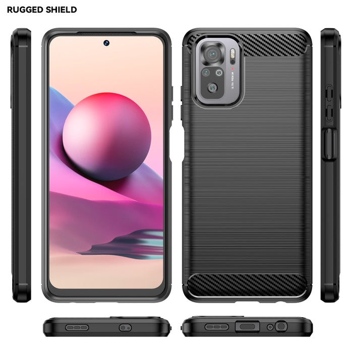 Funda de teléfono TPU a prueba de golpes de fibra de carbono con textura cepillada, For Xiaomi Redmi Note 11SE 4G, For vivo Y30 5G, For vivo Y33E 5G, For OPPO A77 4G, For OnePlus Nord N20 SE