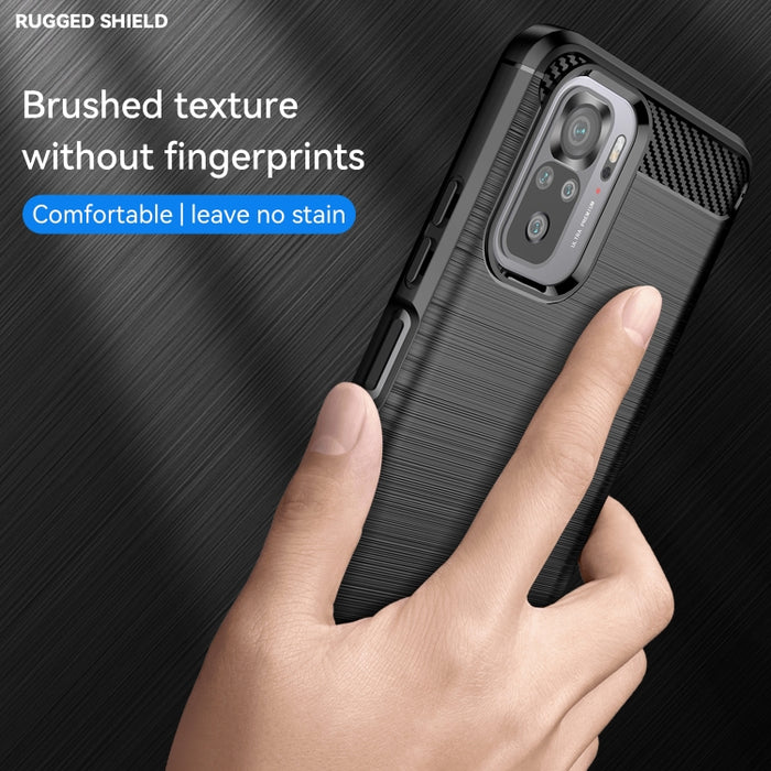 Funda de teléfono TPU a prueba de golpes de fibra de carbono con textura cepillada, For Xiaomi Redmi Note 11SE 4G, For vivo Y30 5G, For vivo Y33E 5G, For OPPO A77 4G, For OnePlus Nord N20 SE
