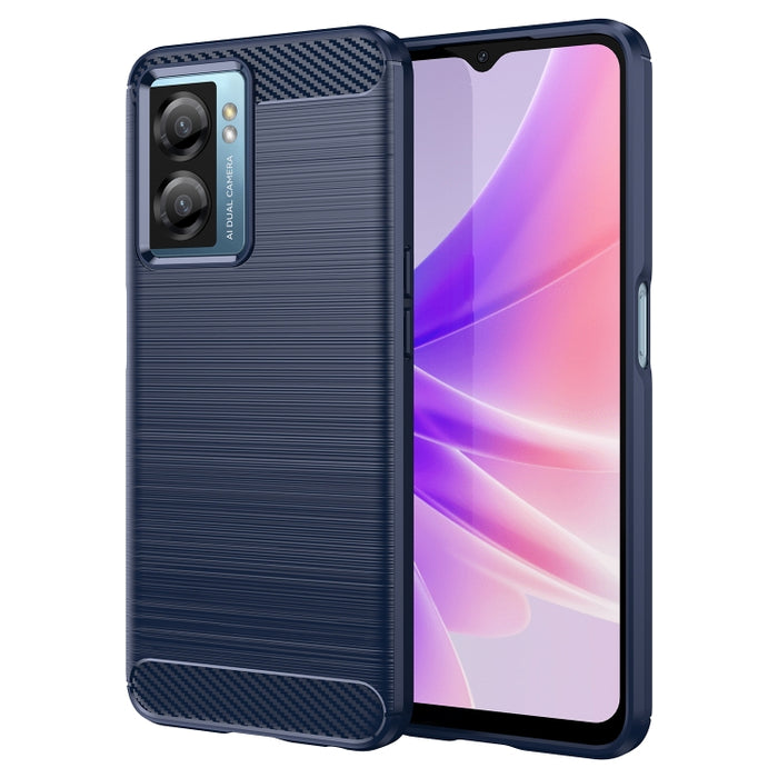 Funda de teléfono TPU a prueba de golpes de fibra de carbono con textura cepillada, For Xiaomi Redmi Note 11SE 4G, For vivo Y30 5G, For vivo Y33E 5G, For OPPO A77 4G, For OnePlus Nord N20 SE