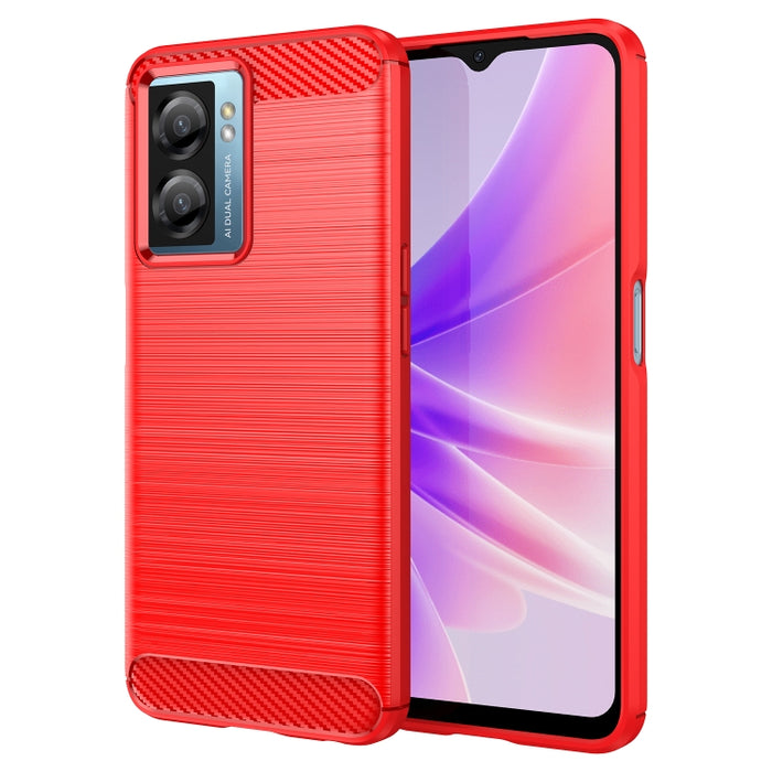 Funda de teléfono TPU a prueba de golpes de fibra de carbono con textura cepillada, For Xiaomi Redmi Note 11SE 4G, For vivo Y30 5G, For vivo Y33E 5G, For OPPO A77 4G, For OnePlus Nord N20 SE