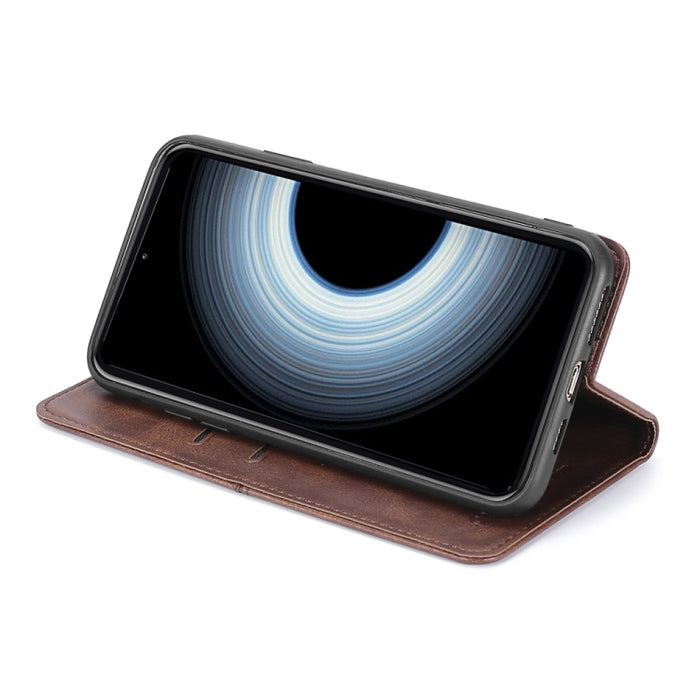 Estuche para teléfono de cuero con tapa horizontal magnética con textura de vaca, For OnePlus Ace Pro 5G, For TCL 305i, For Xiaomi Redmi K50 Ultra/Xiaomi 12T/Xiaomi 12T Pro, For Asus Zenfone 9, For Huawei nova Y90 4G
