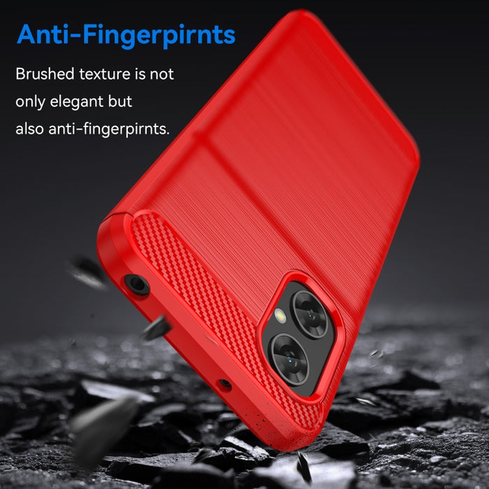 Estuche de TPU de fibra de carbono con textura cepillada, For Xiaomi Poco M4 5G Global, For Xiaomi Poco M5 4G, For Motorola Edge 30 Fusion