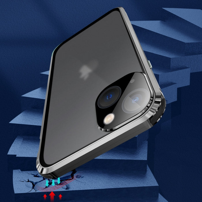 Caja de teléfono de vidrio templado magnético antimiradas