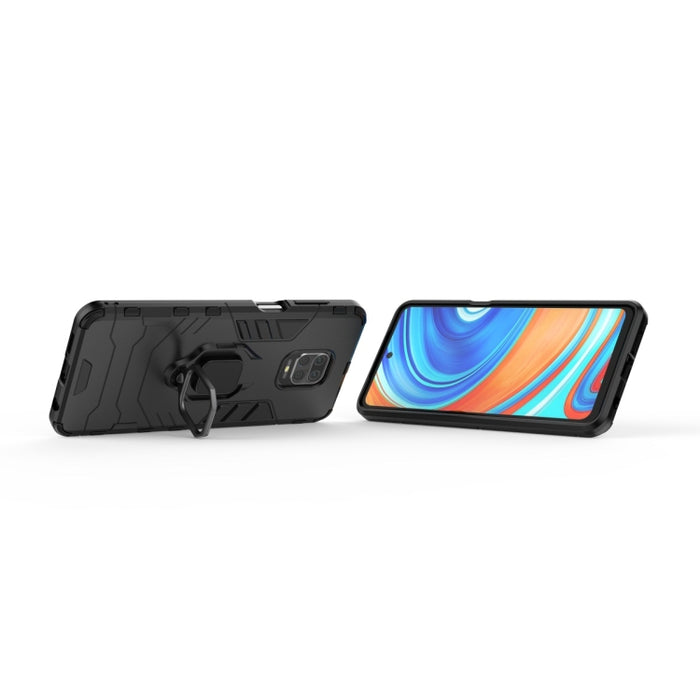 Funda protectora de PC + TPU a prueba de golpes con soporte de anillo magnético, For Xiaomi Redmi Note 9 Pro Max