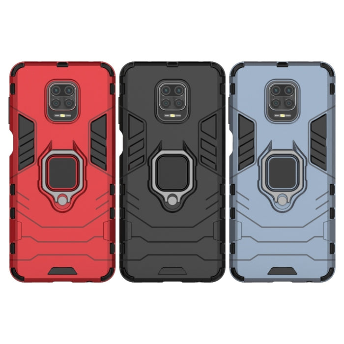 Funda protectora de PC + TPU a prueba de golpes con soporte de anillo magnético, For Xiaomi Redmi Note 9 Pro Max