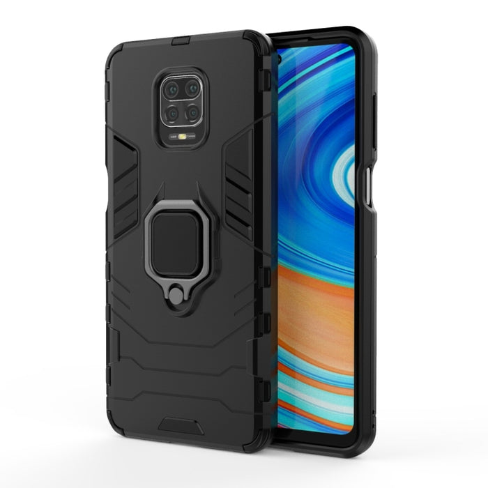 Funda protectora de PC + TPU a prueba de golpes con soporte de anillo magnético, For Xiaomi Redmi Note 9 Pro Max