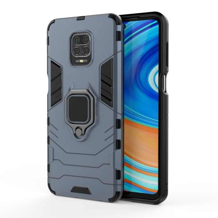 Funda protectora de PC + TPU a prueba de golpes con soporte de anillo magnético, For Xiaomi Redmi Note 9 Pro Max