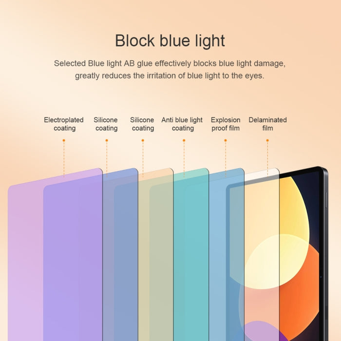 NILLKIN V+ Series 0.33mm 4H Película de vidrio templado antirayos azules, For Xiaomi Pad 5 Pro 12.4