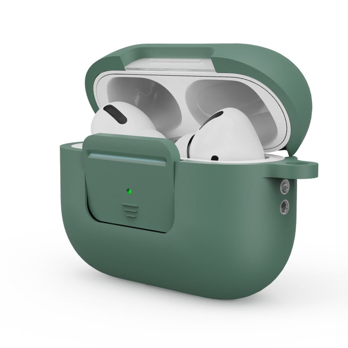 Funda protectora de PC de silicona para auriculares con botón de interruptor y hebilla