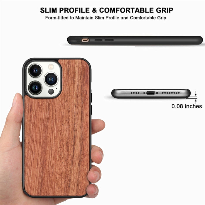 Caja magnética de madera maciza para teléfono