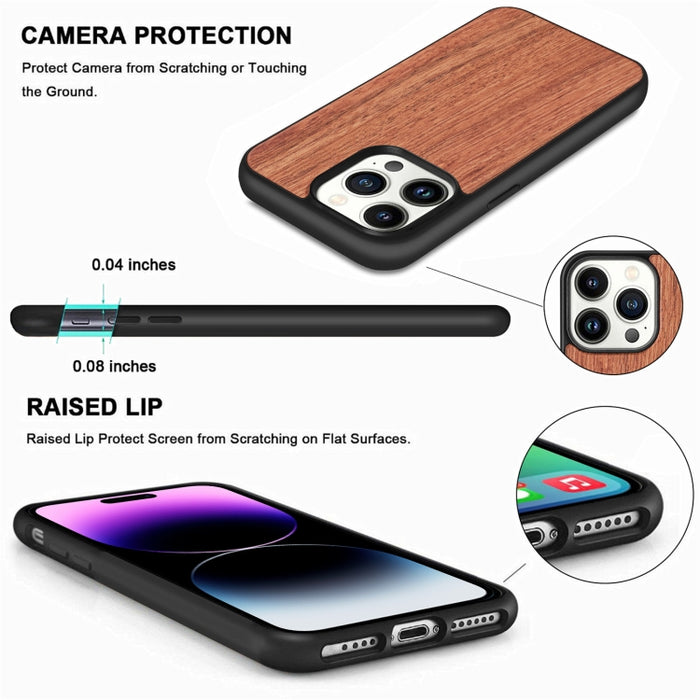 Caja magnética de madera maciza para teléfono