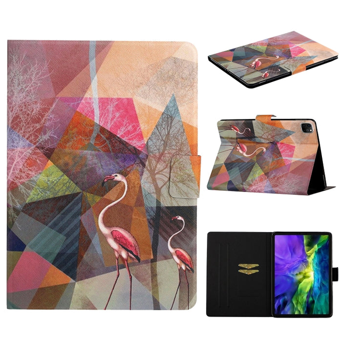 Funda de cuero con tapa horizontal para iPad 11 Pro (2020) con soporte y ranura para tarjeta y función de reposo/activación