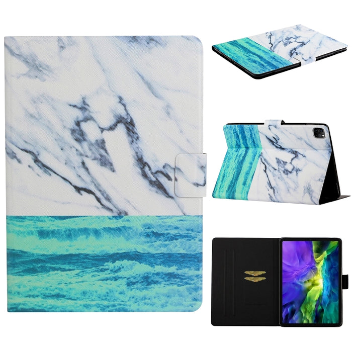 Funda de cuero con tapa horizontal para iPad 11 Pro (2020) con soporte y ranura para tarjeta y función de reposo/activación