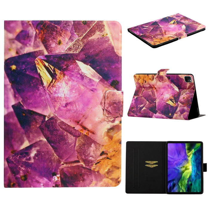 Funda de cuero con tapa horizontal para iPad 11 Pro (2020) con soporte y ranura para tarjeta y función de reposo/activación