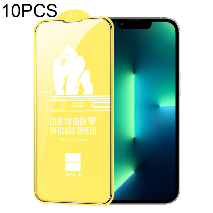10 PCS WEKOME 9D Película de vidrio templado curvo HD
