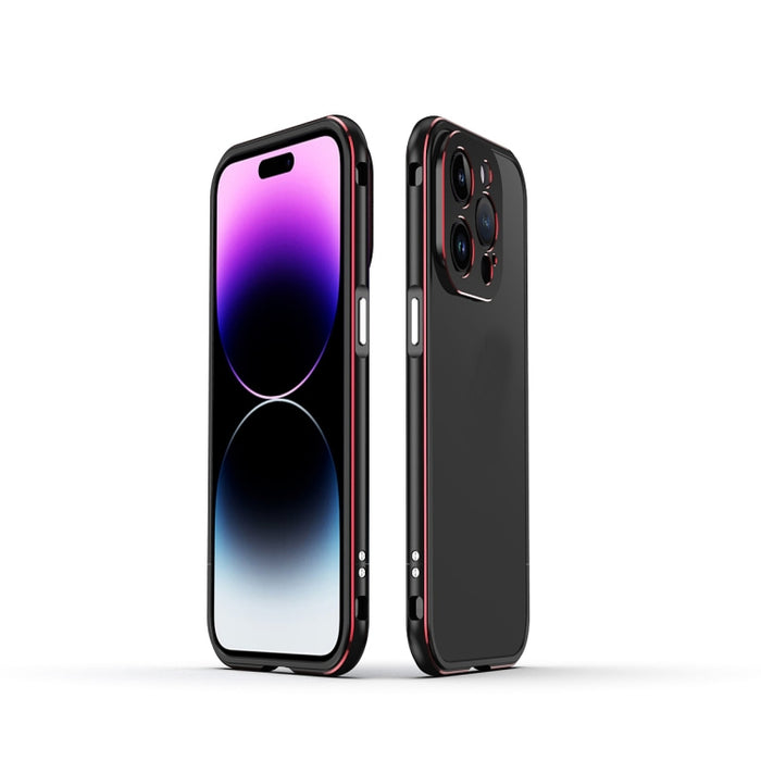 Protector de lente de la serie Aurora + Estuche para teléfono con marco de metal
